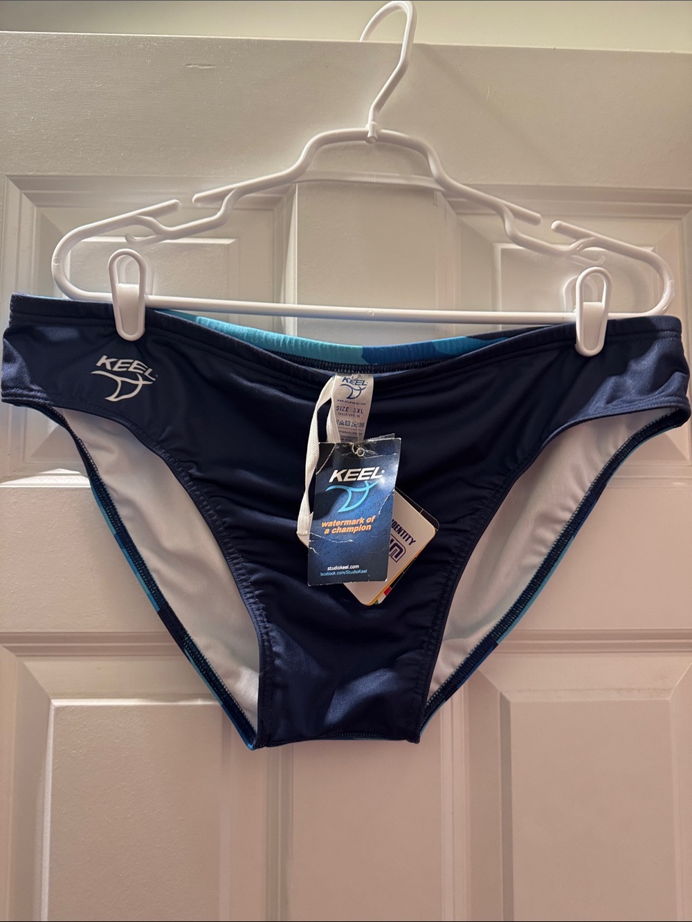 Men's Navy Blue Swim Brief by KEEL Sz.3Xl made in Italy 🇮🇹 nwt.